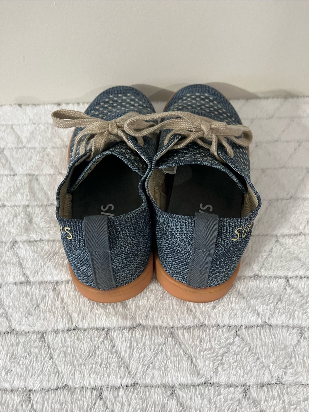 Suavs Knit Casual Shoe in Denim Blue and Tan Sz 7.5 Women - Picture 6 of 9